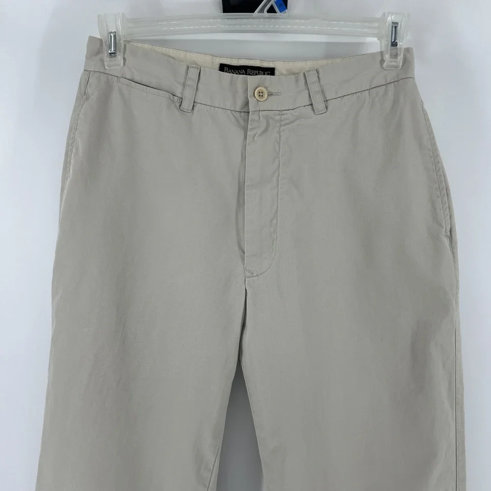 Banana Republic Pants Men's 31R Khaki Beige Chino Cotton Business Casual